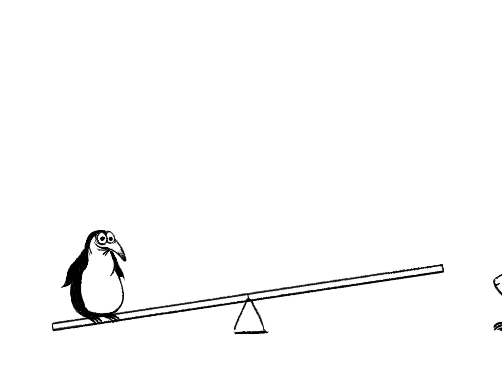 Une animation animation au format WebP réalisée avec Gimp par Aryeom avec ZeMarmot et un pingouin